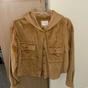 American Eagle Hoodie Corduroy Flannel